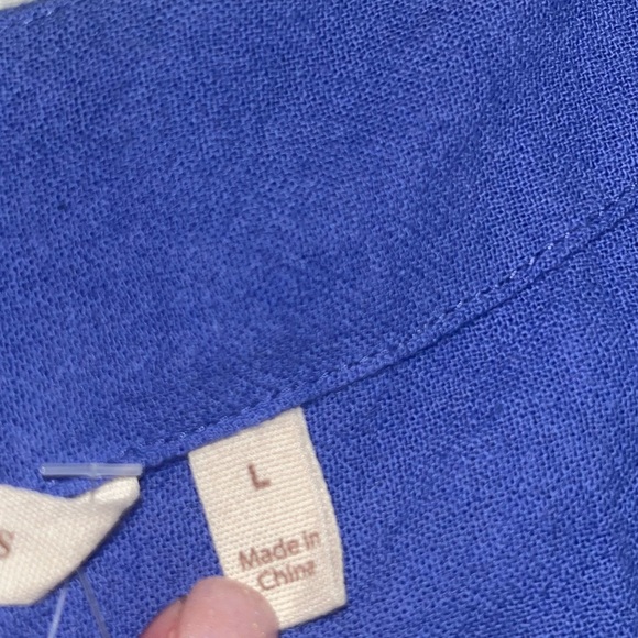 Soft Surroundings Benedetta Gauze Topper Violet Size Large NWT - Picture 3 of 5